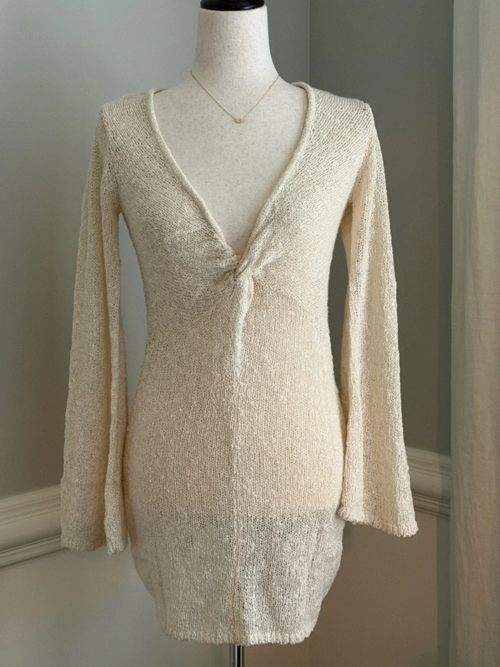 L Space Palisades Knit Cover Up Mini Dress - Picture 3 of 4